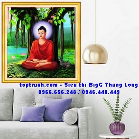 Tranh thêu phật thích ca mâu ni